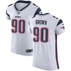 Wholesale Cheap Nike Patriots #90 Malcom Brown White Men\'s Stitched NFL Vapor Untouchable Elite Jersey