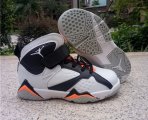 Wholesale Cheap Kid's Air Jordan 7 Shoes White/Black-Orange