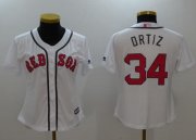Wholesale Cheap Red Sox #34 David Ortiz White Mother's Day Cool Base Women's Stitched MLB Jersey