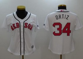 Wholesale Cheap Red Sox #34 David Ortiz White Mother\'s Day Cool Base Women\'s Stitched MLB Jersey