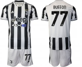 Wholesale Cheap Men 2021-2022 Club Juventus home white 77 Adidas Soccer Jerseys