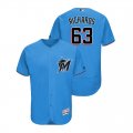 Wholesale Cheap marlins #63 Trevor Richards Blue Alternate 2019 Authentic Collection Flex Base Stitched MLB Jersey