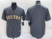 Wholesale Men's Boston Red Sox Blank Grey 2022 All Star Stitched Cool Base Nike Jersey