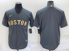 Wholesale Men\'s Boston Red Sox Blank Grey 2022 All Star Stitched Cool Base Nike Jersey
