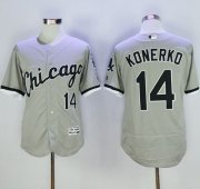 Wholesale Cheap White Sox #14 Paul Konerko Grey Flexbase Authentic Collection Stitched MLB Jersey
