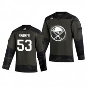 Wholesale Cheap Buffalo Sabres #53 Jeff Skinner Adidas 2019 Veterans Day Men's Authentic Practice NHL Jersey Camo