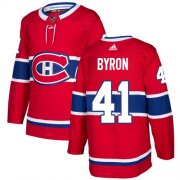 Wholesale Cheap Adidas Canadiens #41 Paul Byron Red Home Authentic Stitched NHL Jersey