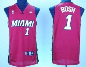 Wholesale Cheap Miami Heat #1 Chris Bosh Red Swingman Jersey