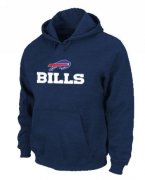 Wholesale Cheap Buffalo Bills Authentic Logo Pullover Hoodie Dark Blue