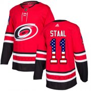 Wholesale Cheap Adidas Hurricanes #11 Jordan Staal Red Home Authentic USA Flag Stitched NHL Jersey