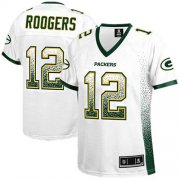 Wholesale Cheap Nike Packers #12 Aaron Rodgers White Women's Stitched NFL Elite Drift Fashion Jersey