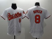 Wholesale Cheap Orioles #8 Cal Ripken White Flexbase Authentic Collection Stitched MLB Jersey