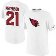 Wholesale Cheap Nike Arizona Cardinals #21 Patrick Peterson Name & Number NFL T-Shirt White