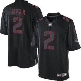 Wholesale Cheap Nike Falcons #2 Matt Ryan Black Men\'s Stitched NFL Impact Limited Jersey
