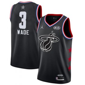 Wholesale Cheap Heat #3 Dwyane Wade Black Basketball Jordan Swingman 2019 All-Star Game Jersey