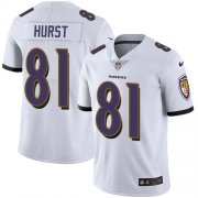 Wholesale Cheap Nike Ravens #81 Hayden Hurst White Men's Stitched NFL Vapor Untouchable Limited Jersey