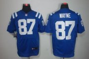 Wholesale Cheap Nike Colts #87 Reggie Wayne Royal Blue Team Color Men's Stitched NFL Elite Jersey