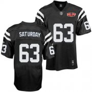 Wholesale Cheap Colts #63 Jeff Saturday Black Shadow With Super Bowl Patch Stitched NFL Jersey