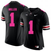 Wholesale Cheap Ohio State Buckeyes 1 Braxton Miller Black 2018 Breast Cancer Awareness College Football Jersey