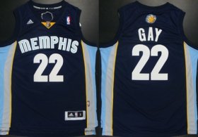 Wholesale Cheap Memphis Grizzlies #22 Rudy Gay Revolution 30 Swingman Navy Blue Jersey