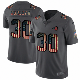 Wholesale Cheap Nike Rams #30 Todd Gurley II 2018 Salute To Service Retro USA Flag Limited NFL Jersey