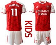Wholesale Cheap Youth 2020-2021 club Arsenal home 11 red Soccer Jerseys