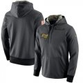 Wholesale Cheap Men's Tampa Bay Buccaneers Nike Anthracite Salute to Service Player Performance Hoodie