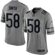 Wholesale Cheap Nike Bears #58 Roquan Smith Gray Men's Stitched NFL Limited Gridiron Gray Jersey