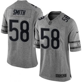 Wholesale Cheap Nike Bears #58 Roquan Smith Gray Men\'s Stitched NFL Limited Gridiron Gray Jersey