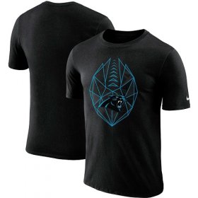 Wholesale Cheap Men\'s Carolina Panthers Nike Black Fan Gear Icon Performance T-Shirt