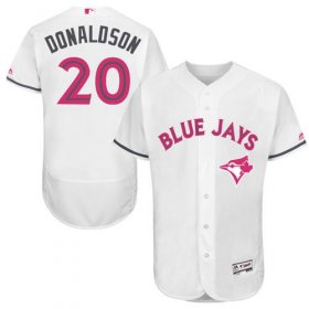 Wholesale Cheap Blue Jays #20 Josh Donaldson White Flexbase Authentic Collection Mother\'s Day Stitched MLB Jersey