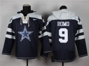 Wholesale Cheap Nike Cowboys #9 Tony Romo Navy Blue Player Pullover Hoodie