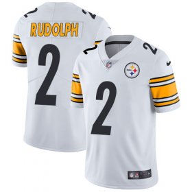 Wholesale Cheap Nike Steelers #2 Mason Rudolph White Men\'s Stitched NFL Vapor Untouchable Limited Jersey