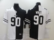Wholesale Cheap Men's Pittsburgh Steelers #90 T. J. Watt White Black Peaceful Coexisting 2020 Vapor Untouchable Stitched NFL Nike Limited Jersey