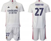 Wholesale Cheap Men 2020-2021 club Real Madrid home 27 white Soccer Jerseys