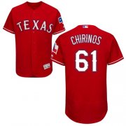 Wholesale Cheap Rangers #61 Robinson Chirinos Red Flexbase Authentic Collection Stitched MLB Jersey
