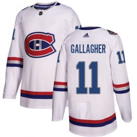 Wholesale Cheap Adidas Canadiens #11 Brendan Gallagher White Authentic 2017 100 Classic Stitched Youth NHL Jersey
