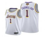 Wholesale Cheap Men's Los Angeles Lakers #1 Kentavious Caldwell-Pope 2020 White Finals Stitched NBA Jersey