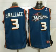 Wholesale Cheap Men's Detroit Pistons #3 Ben Wallace Teal Green Soul Swingman Jersey