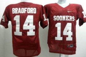 Wholesale Cheap Oklahoma Sooners #14 Sam Bradford Red Jersey