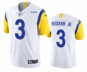 Wholesale Cheap Men\'s Los Angeles Rams #3 Odell Beckham Jr. 2021 Vapor Untouchable Limited Stitched Football White Jersey
