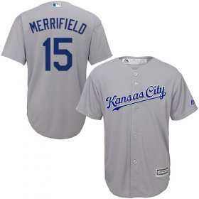 Wholesale Cheap Royals #15 Whit Merrifield Grey New Cool Base Stitched MLB Jersey