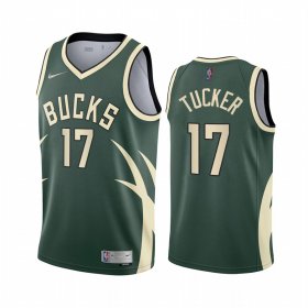 Wholesale Cheap Milwaukee Bucks #17 P.J. Tucker Green NBA Swingman 2020-21 Earned Edition Jersey