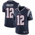 Wholesale Cheap Nike Patriots #12 Tom Brady Navy Blue Team Color Men's Stitched NFL Vapor Untouchable Limited Jersey