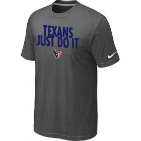 Wholesale Cheap Nike Houston Texans Just Do It Dark Grey T-Shirt