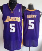 Wholesale Cheap Los Angeles Lakers #5 Robert Horry Purple Swingman Throwback Jersey