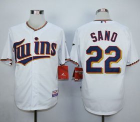 Wholesale Cheap Twins #22 Miguel Sano White Home Cool Base Stitched MLB Jersey