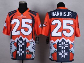 Wholesale Cheap Nike Broncos #25 Chris Harris Jr Orange Men\'s Stitched NFL Elite Noble Fashion Jersey