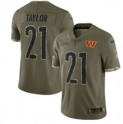 Wholesale Cheap Men's Washington Commanders #21 Sean Taylor 2022 Olive Salute To Service Limited Stitched Jersey