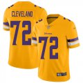 Wholesale Cheap Nike Vikings #72 Ezra Cleveland Gold Men's Stitched NFL Limited Inverted Legend Jersey